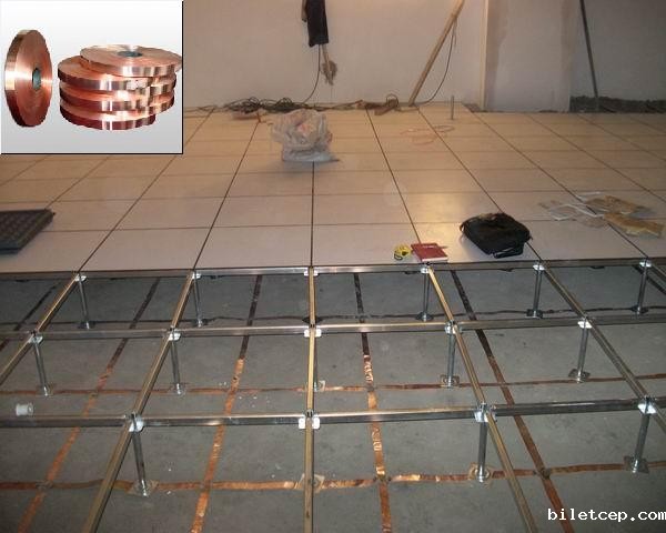 接地之静电地板铜带铺设方法